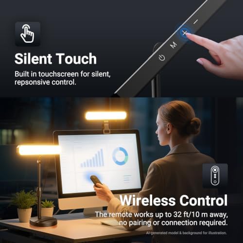 NEEWER Basics Desktop LED Light Kit with 11" Stand/Monitor Clamp, 2 Pack(12W) CRI95 Bi Color Video Conference Zoom Lighting for Laptop Computer Webcam, Compatible with iPhone Video Recording, L10
