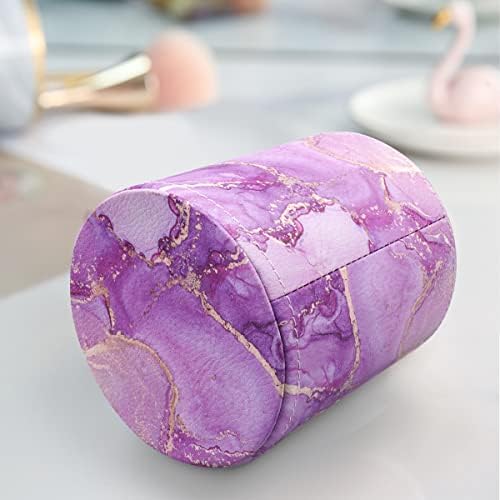 Large Capacity Colored Pen Holder for Desk, Leather Pencil Holder Pen Cup Marker Holder Makeup Brush Holders, Desk Accessories & Workspace Organizers for Home, Office, Purple Marble