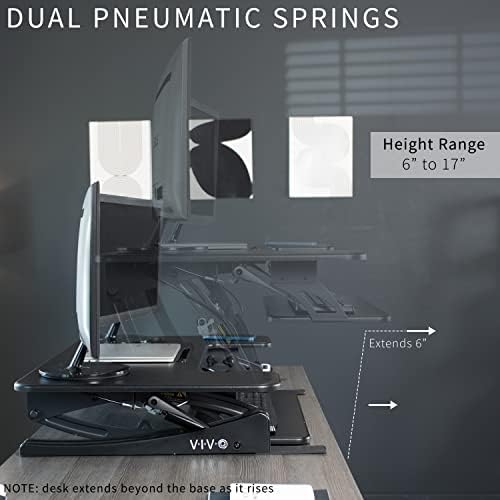 VIVO Black 42 in Standing Desk Converter, DESK-V000VL