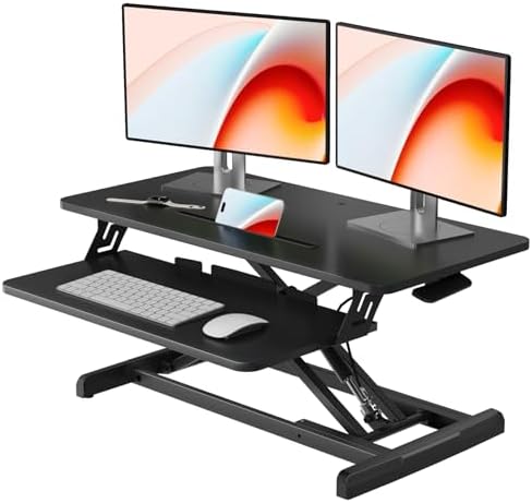 JOY worker Standing Desk Converter, 32" Height Adjustable Sit Stand Riser
