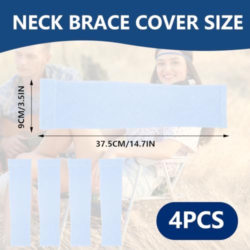 4 Pcs Breathable Neck Brace Covers, Cervical Support Sleeves, Unisex