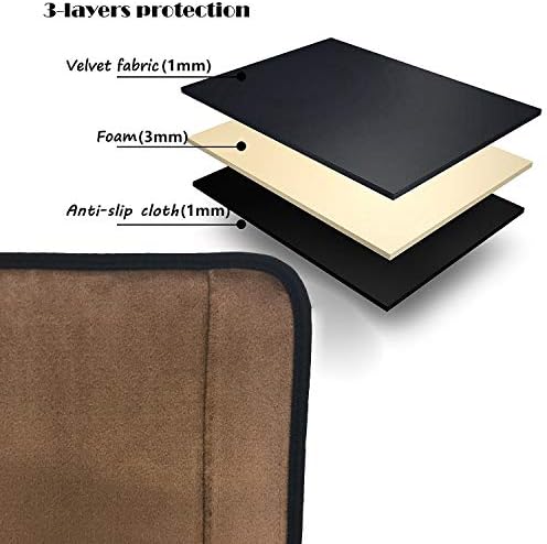 Wanty 2 Pieces Home Office Polyester Removable Durable Machine Washable Office Chair Armrest Slipcovers Covers Protect Armrests (Brown)