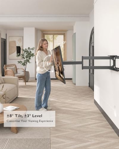 BONTEC Corner TV Wall Mount with Extra Long 40.9” Extension Arm,Tilt Swivel