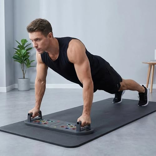 Foldable Push Up Board, Portable Multi-Function Fitness Exercise Board for Home Total Body Workout