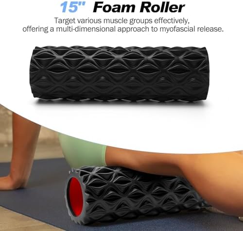 5 in 1 Foam Roller Set High Density Patented Foam Roller for Exercise