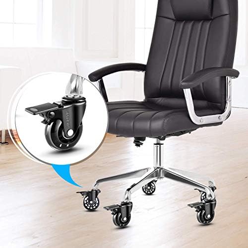 AGPtEK Locking Office Chair Casters with Brake, Heavy Duty, 2.5", Set of 5