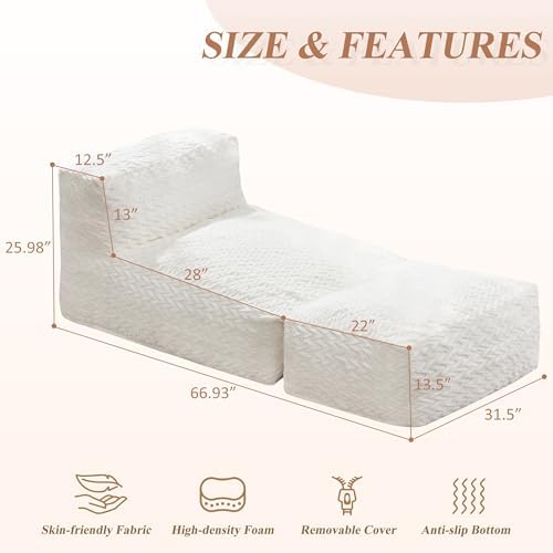 Hobestluk Large Bean Bag Chairs Sofa for Adults Giant BeanBag Couch Lounger
