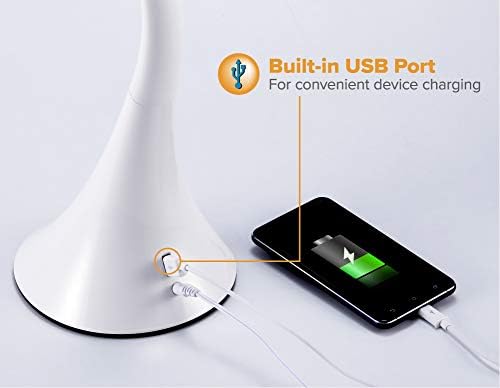 Bostitch Office Modern LED Desk Light, 8W, White (VLED1821WHITE-BOS)