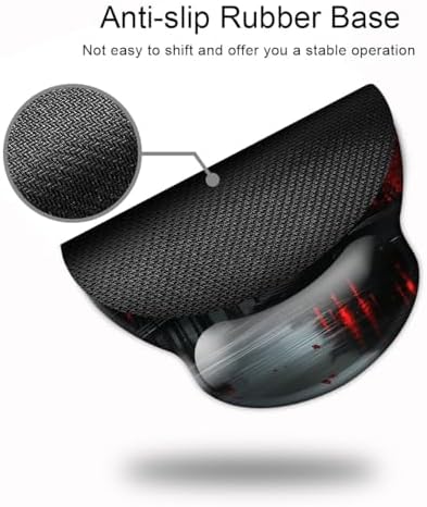 Ergo Comfort Gel Wrist Rest Mouse Pad-Ergonomic Office Mousepad with Wrist Support-Non-Slip, Design Desk Accessories Mat for Home&Game Decor Full Moon