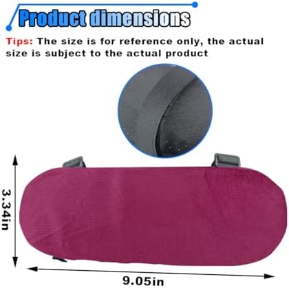 BDZMC 2PCS Car Seat Armrest Covers, Soft & Comfortable Office Chair Arm Pad, Anti-Scratch Car Armrest Cushion, Universal Car Armrest Pillow Protector Cover for Most Cars (Purple)