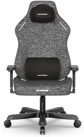 DXRacer Tank XXL Ergonomic Gaming Chair with Magnetic Pillow & Lumbar, Gray