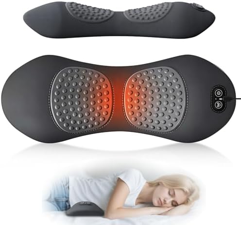 Lumbar Support Pillow Massage for Back Relaxation (Black)