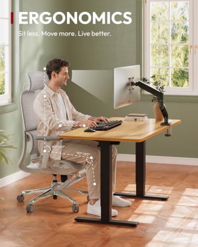 SANODESK 1'' Thick One-Piece 48 x 30'' Height Adjustable Standing Desk