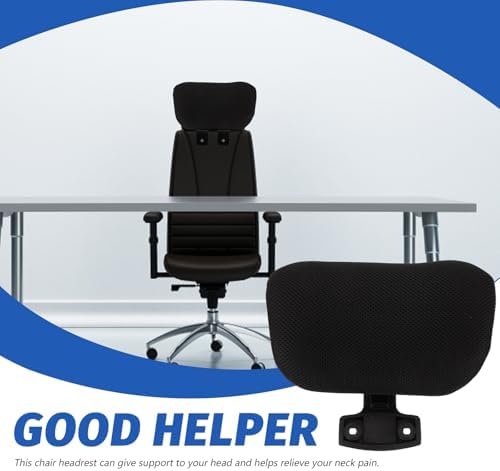 Operitacx Adjustable Office Chair Headrest 10.62X6.29 Inch Ergonomic Attachable Head Support Cushion for Neck Pain Relief in Home and Office