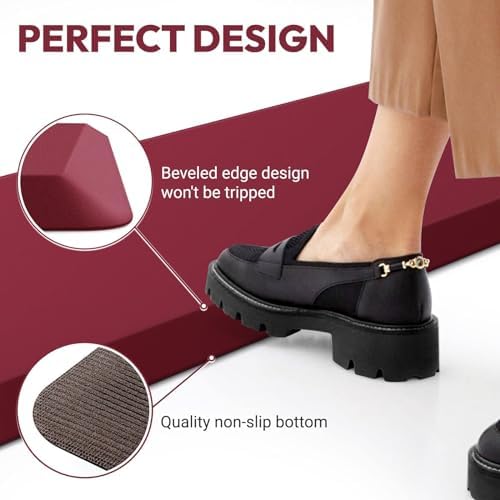 4/5 Inch Thick Kitchen Mat - Cushioned Anti Fatigue Mat for Kitchen Floor