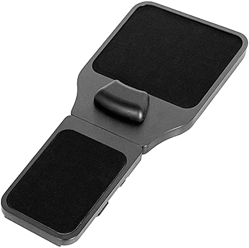 VIVO Black Wooden Arm Rest Mouse Pad with Wrist Cushion, MOUNT-MS02D
