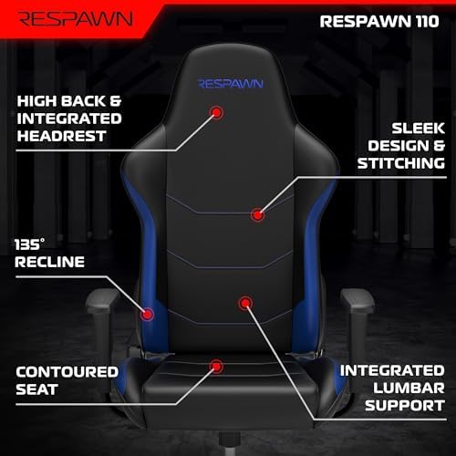 Respawn 110 Gaming Chair, Ergonomic Office Chair with Headrest