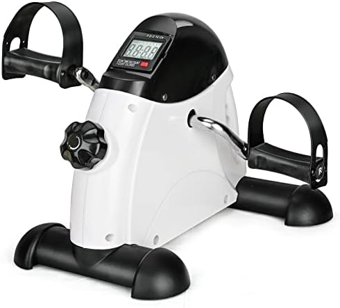 Under Desk Bike Pedal Exerciser Portable Home Exercise Bike Pedal Exerciser Foot Peddler Portable Therapy Bicycle Leg Peddler Portable Mini Cycle Bike for Hands Arm Trainer