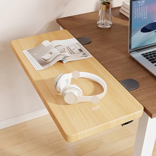 Beige,40 * 20,Desk Extender Tray, 27.5" x 7.8" Clamp On Desk Shelf, Desk Extension with Rounded-Edge, Table Desk Arm Rest, Clamp On Keyboard Tray for Office and Home, Workstation Organizer