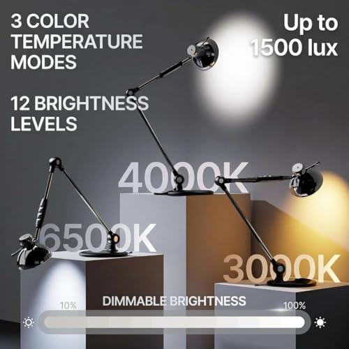 OTUS Tall LED Architect Desk Lamp for Home Office, Gesture Control