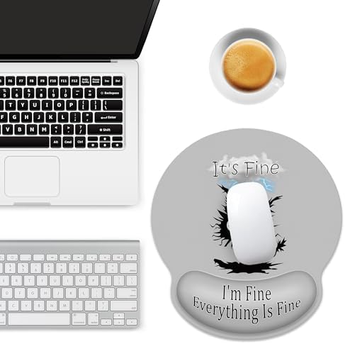 Lightning Cat Ergonomic Mouse Pad with Wrist Rest for Desk Work Office