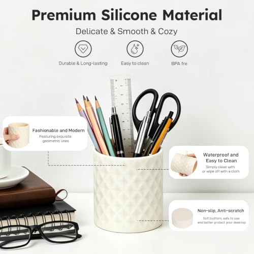 Pen Holder, Silicone Pencil Holder for Desk Organizer & Accessories