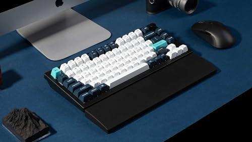 Keychron Silicone Wrist & Palm Rest, 12.89" Length – Supports 75% Compact Keyboard Series V1/V2/Q1/Q2/Q9 & Lemokey P1 (Pro/Max/HE) – Anti-Slip Base – Smooth & Washable - Black