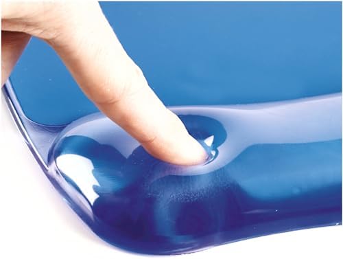 Fellowes Crystals Gel Mouse Pad Wrist Rest - Blue (91141)