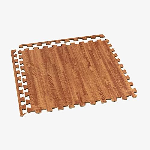 Forest Floor Farmhouse 3/8 Inch Thick Printed Foam Tiles, Premium Wood Grain Interlocking Foam Floor Mats, Anti-Fatigue Flooring – Stylish Flooring Solution