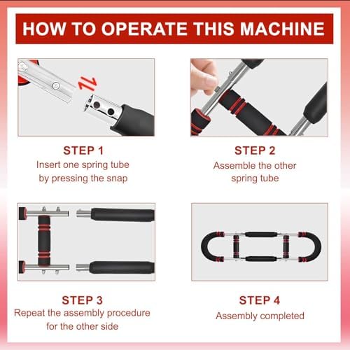 Twister Arm Trainer + Gym Gloves – Adjustable Upper Body Resistance Trainer for Arms, Chest, Shoulders & Back – Home Workout Equipment with Non-Slip Gloves for Men & Women