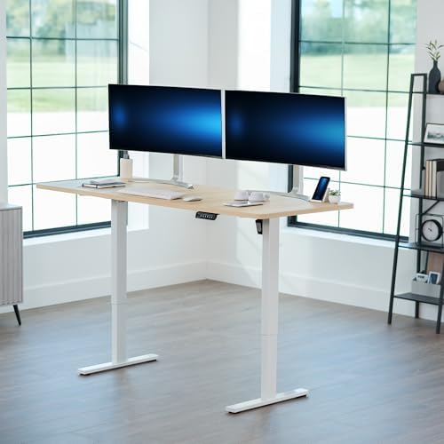 VIVO Light Wood 71 x 30 in Standing Desk, DESK-KIT-1W7C