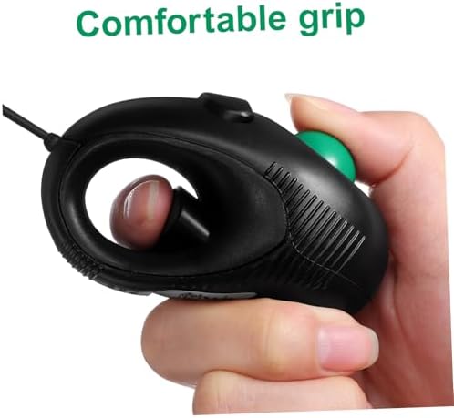 Mobestech Mini Trackball USB Powered 4D with Thumb- Scrolling 3-Button Wired Portable Handheld Design for Laptop and Desktop Plug and Play