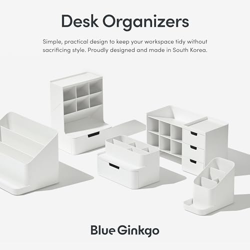 BLUE GINKGO Hive Pen Desk Organizer, Green, Made in Korea