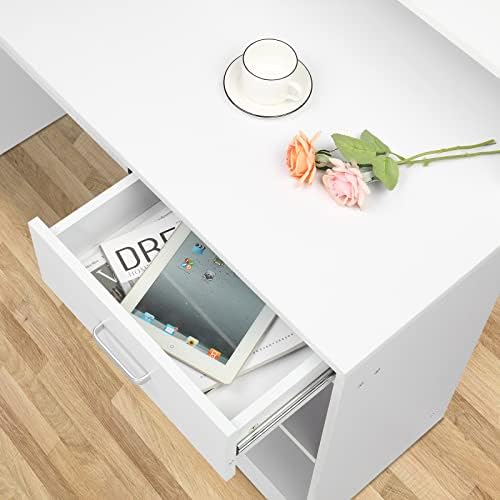Karl home Computer Desk Study Writing Desk, White
