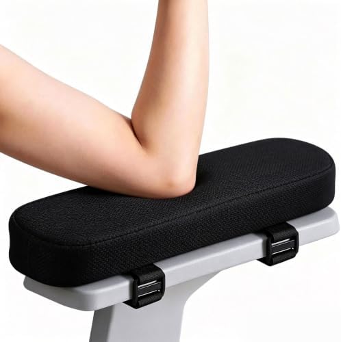Office Chair Arm Pads, Breathable Linen Cover, 9.5" × 3.2" × 1.2"