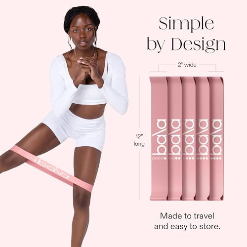 Bala Bands Resistance Bands, Elastic Booty Bands for Home Workouts, 5 Pack