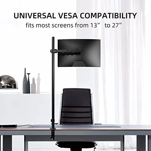 Pholiten Tall Single Monitor Mount with 47" Pole for 13-27" Screen