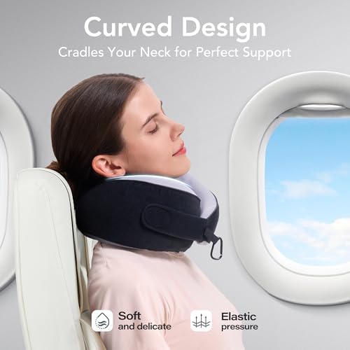 Travel Neck Pillow Airplane Neck Support Ergonomic Design for Traveling