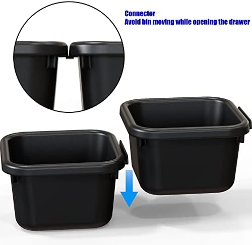 Simple Houseware Interlocking Desk Drawer Bins Organizer, 10 Packs, Black