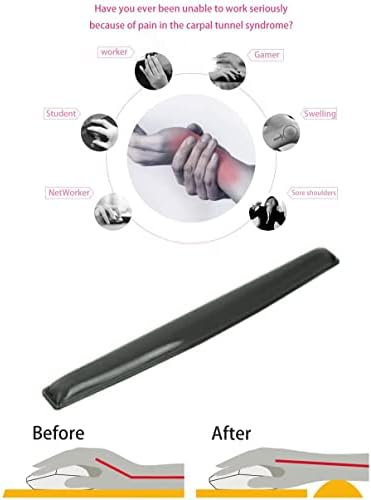 Gel Keyboard Wrist Rest Pad - Gel Keyboard Wrist Rest Pad | Wrist Rest Support for Office Gaming Computer Laptop Ergonomic Comfortable Pain Relief