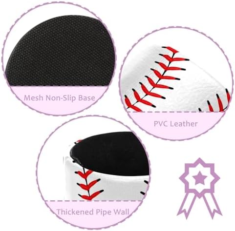 Baseball Pen Holder Pencil Organizer Cute Pencil Cup Desk Decor Makeup Brush Holder PU Multifunctional Office Supplies for Home Classroom School