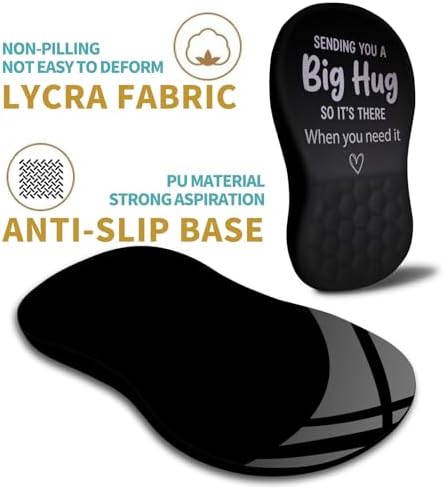 Hokafenle Ergonomic Mouse Pad Wrist Support with Massage Design, Wrist Rest Pain Relief Mousepad with Memory Foam&Non-Slip PU Base, Mouse Pads for Wireless Mouse & Desk (12x8 inch,Big Hug)