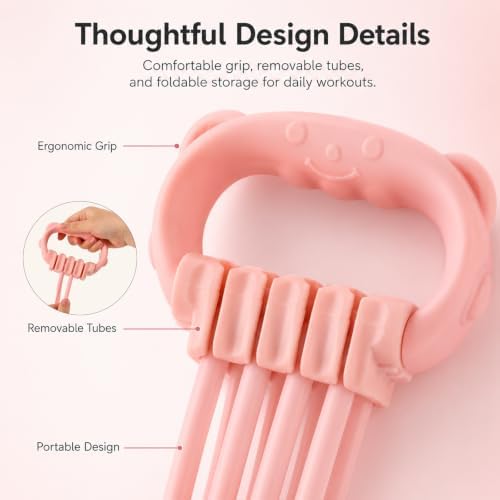 Figure 8 Resistance Band,15LB-120LB, 8 Level Adjustment Exercise Bands for Women & Men - Yoga Stretching Belt