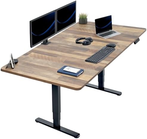 VIVO Reclaimed Wood 71 x 36 in Standing Desk, DESK-KIT-2B7P-36