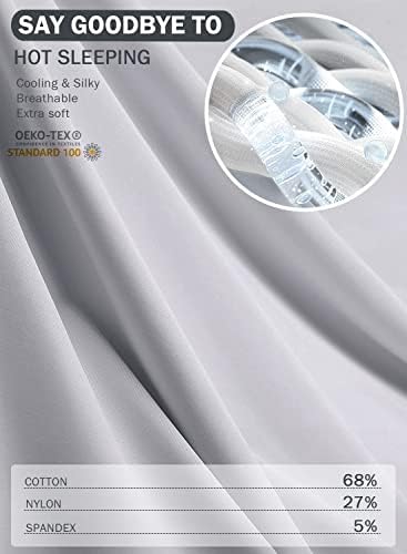 INSEN Reading Pillow, Back Pillow for Sitting in Bed and Couch, Gaming Pillow for Adults, Sit Up Support for Bed, Cooling Tencel, Grey