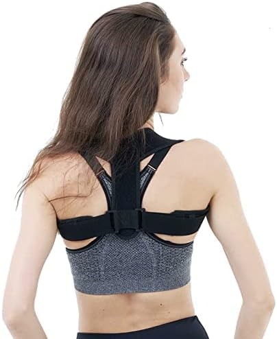 Posture Corrector for Women and Men, Huninpr Adjustable Upper Back Brace, Breathable Back Support straightener, Providing Pain Relief from Lumbar, Neck, Shoulder, and Clavicle, Back. (Universal size)