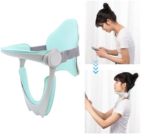 Adjustable Neck Brace Posture Corrector, Soft Ergonomic Support for Students and Office Workers, Prevents Head Bowing with 360 Degree Stretch, Suitable for All Ages