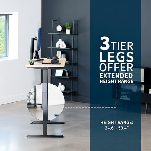 VIVO Light Wood 60 x 24 in Standing Desk, DESK-KIT-2B6C