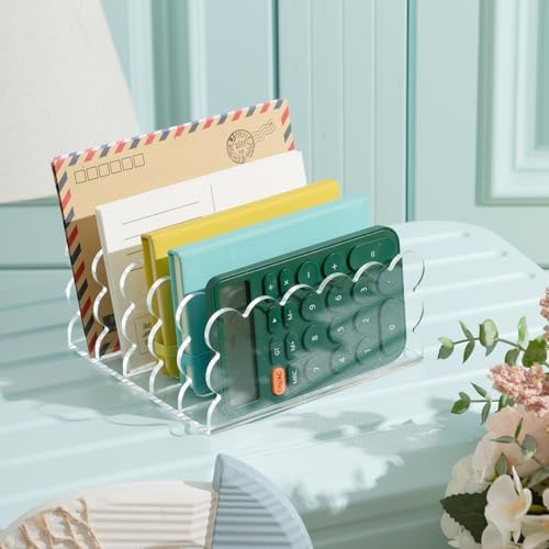 Vertical File Organizer, 5 Compartments, 6.3 x 5.9 x 3 Inch