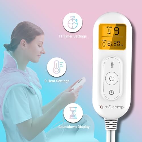 Comfytemp Heating Pad for Neck Shoulders Back, 2.6 Ib Weighted Heating Pad